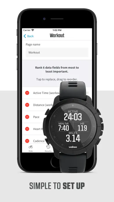 Tangkapan layar Wahoo ELEMNT Companion